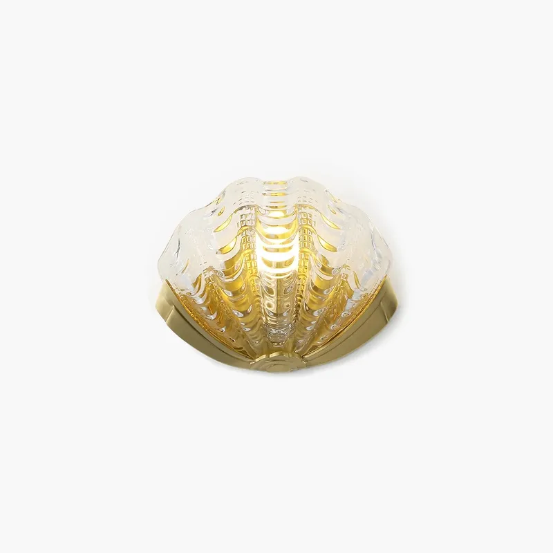 Antizer Light Luxury Brass Shell Glass Wall Lamp — Antizer Lighting LED Wall Lights  