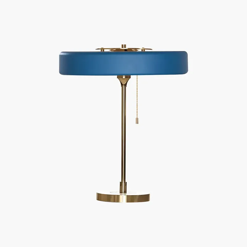Antizer Mid-Century Round Table Lamp with Pull Chain — Antizer Lighting LED Temporary & Work Lights  