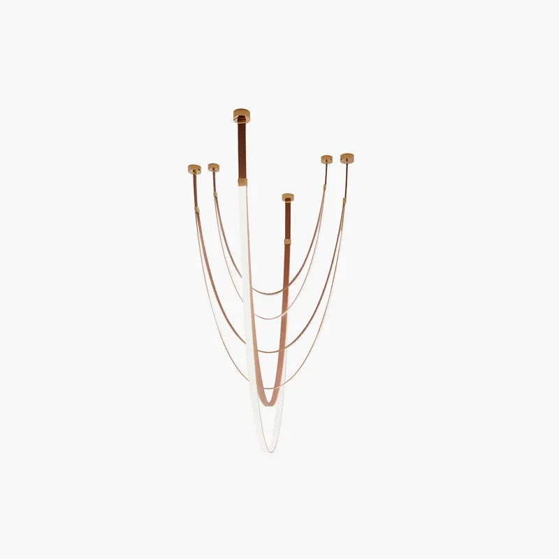 Antizer Shalom Leather Chandelier for Staircase — Antizer Lighting LED Landscape Lights  3000K