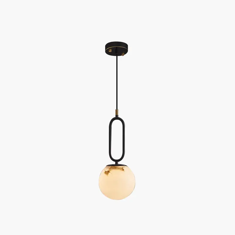 Antizer Gong Alabaster Globe Pendant Light for Bedroom — Antizer Lighting LED Landscape Lights  3000K