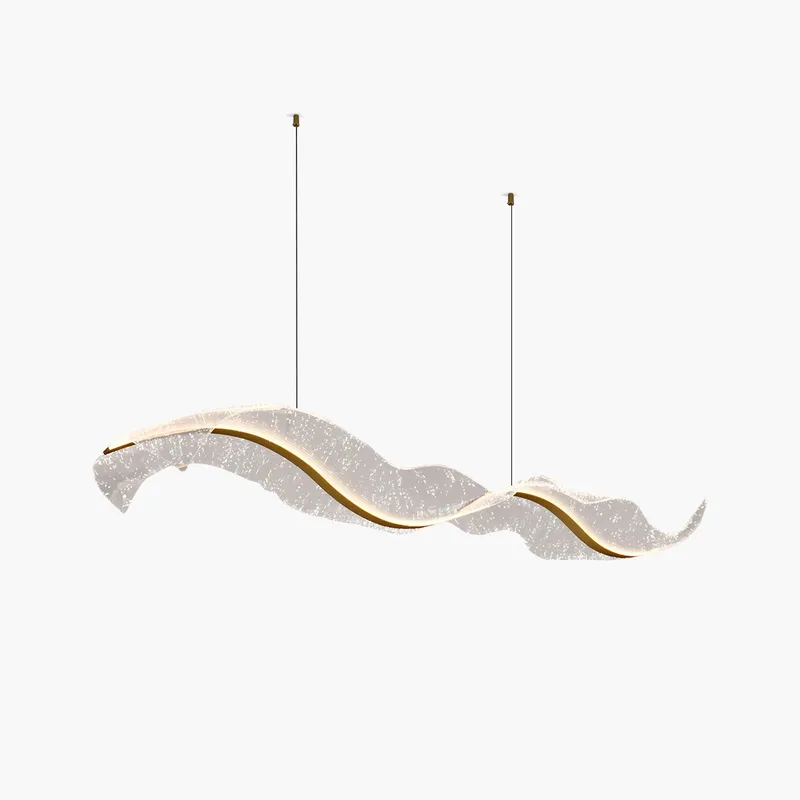 Antizer Modern LED Wave Acrylic Chandelier — Antizer Lighting LED Landscape Lights  3000K