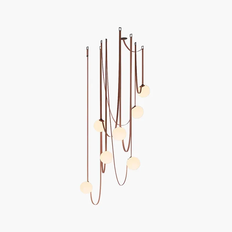 Antizer Modern Leather Strap Globe Pendant Light — Antizer Lighting LED Landscape Lights  