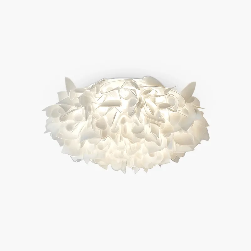 Antizer White Flower-Shaped Flush Mount Ceiling Light — Antizer Lighting LED Post Top Lights  