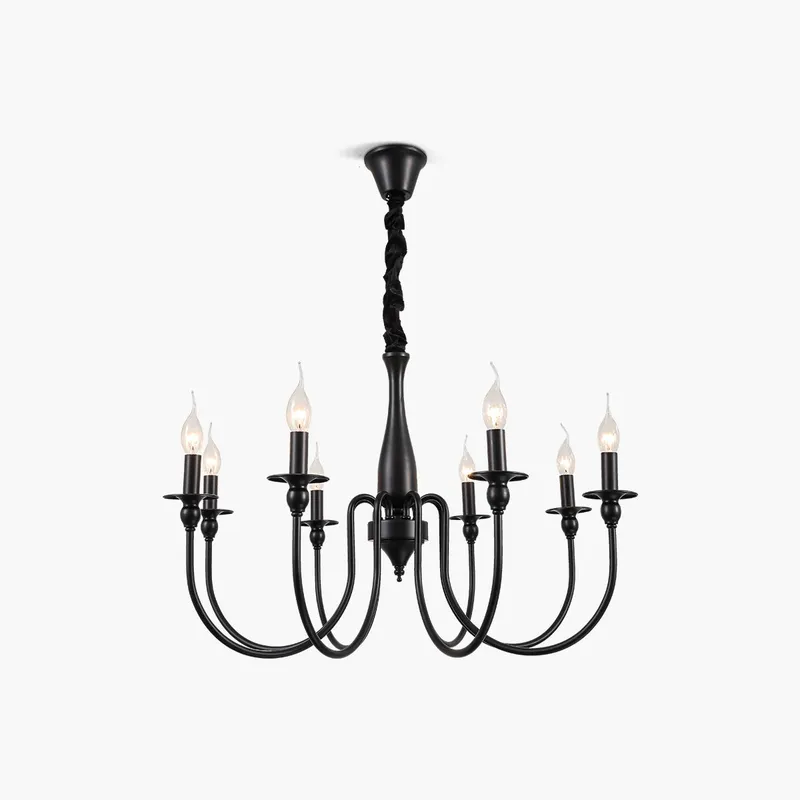 Antizer American Retro Black Candle Chandelier — Antizer Lighting LED Landscape Lights  