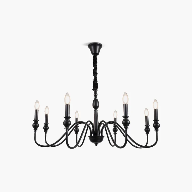 Antizer American Simple Black Candle-Style Chandelier — Antizer Lighting LED Landscape Lights  