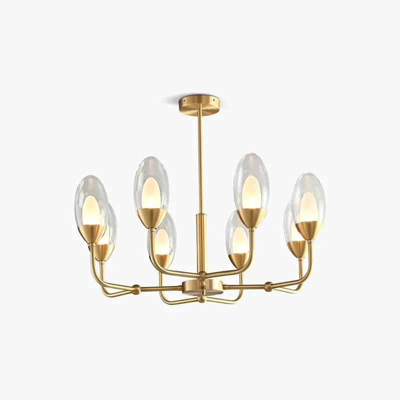 Antizer Luxury Copper & Transparent Glass Chandelier — Antizer Lighting LED Landscape Lights  