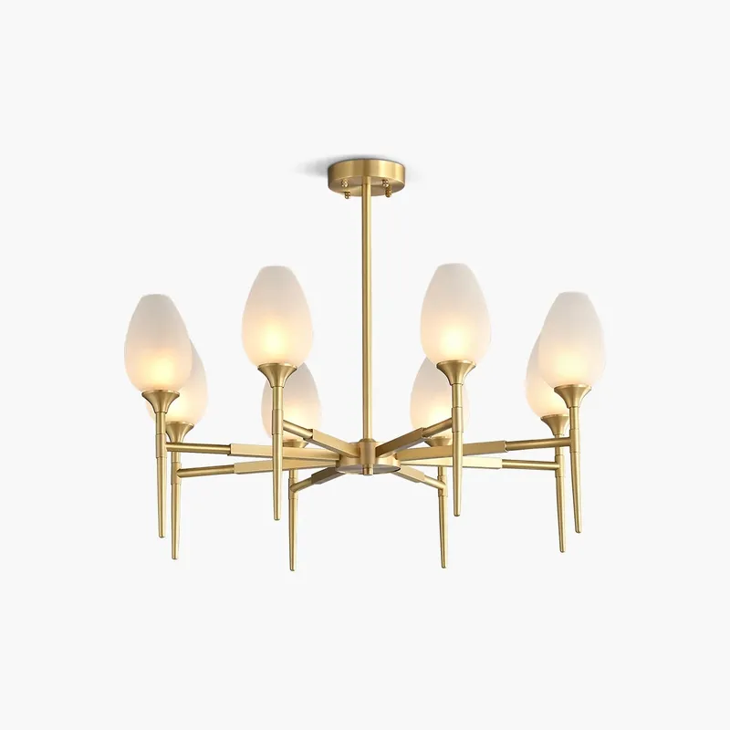 Antizer American All-Copper Bud Glass Chandelier — Antizer Lighting LED Landscape Lights  