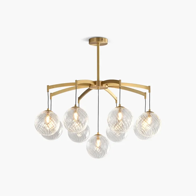 Antizer Modern Luxury Copper Glass Ball Chandelier — Antizer Lighting LED Landscape Lights  