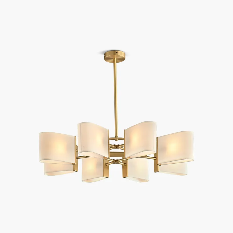 Antizer American Retro Brass Fabric Chandelier — Antizer Lighting LED Landscape Lights  
