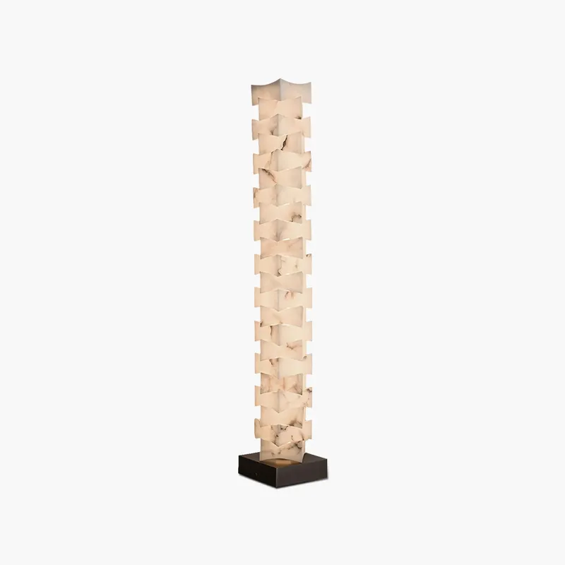 Antizer Creative Stacked Spanish Alabaster Squares Floor Lamp — Antizer Lighting LED Temporary & Work Lights  