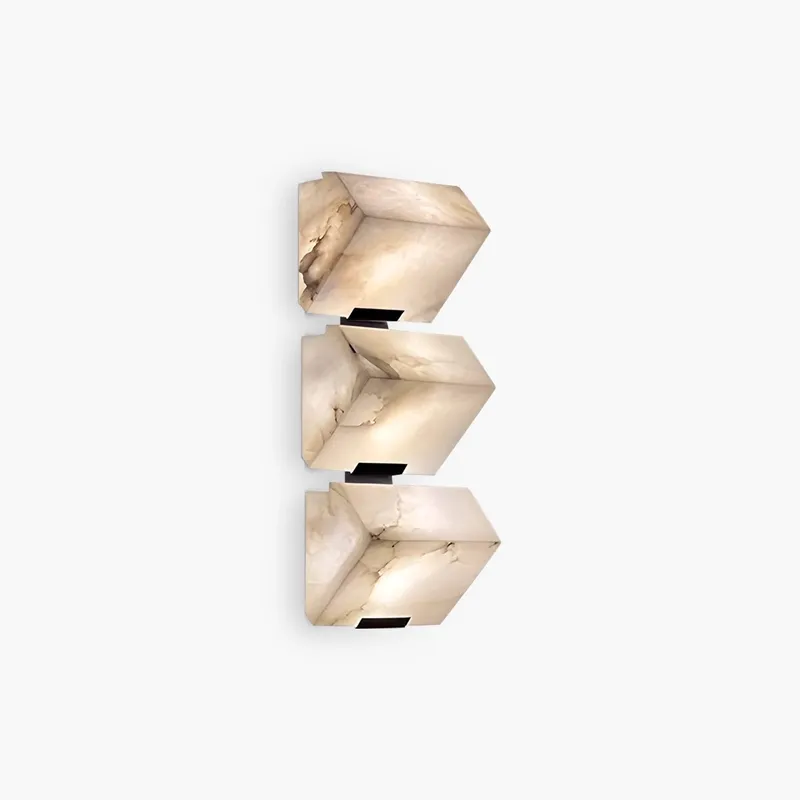 Antizer Triple Sloping Block Spanish Alabaster Wall Sconce — Antizer Lighting LED Downlights  