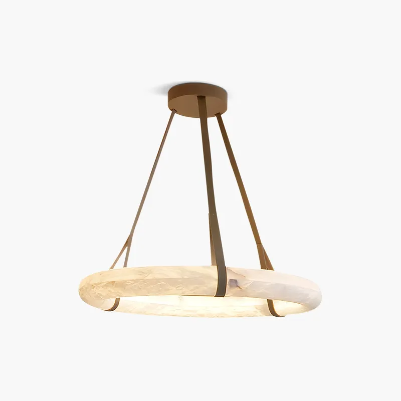 Antizer Simple Ring Spanish Alabaster Pendant Light for Living Room — Antizer Lighting LED Landscape Lights  