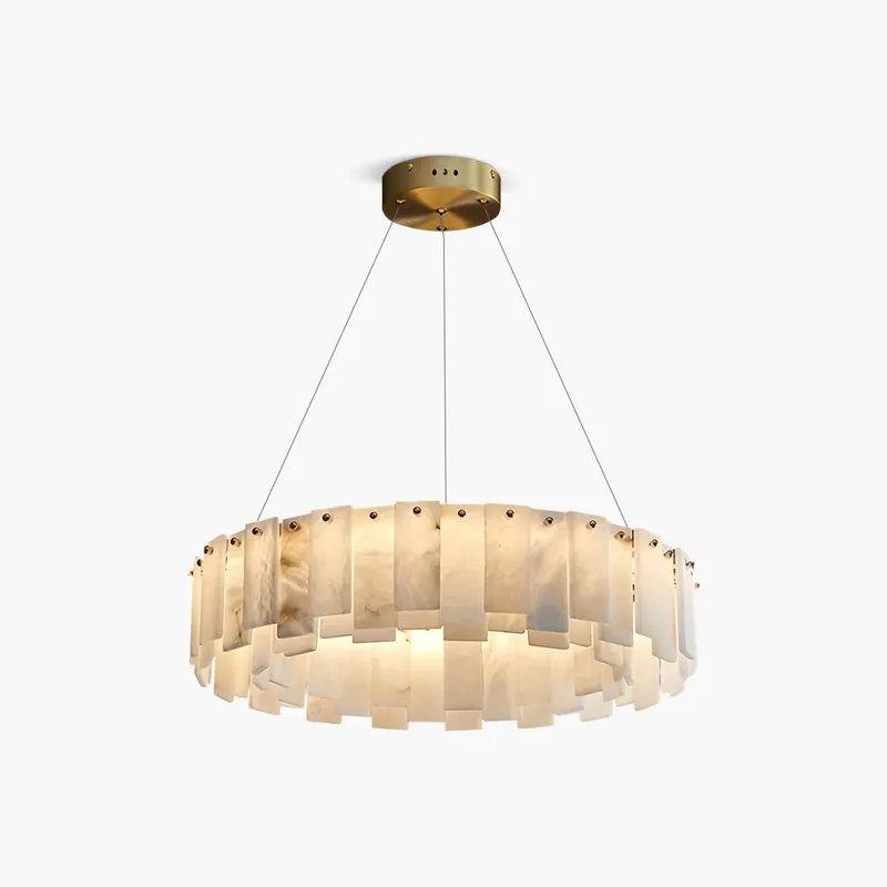 Antizer Modern Ring Spanish Alabaster Chandelier for Living Room — Antizer Lighting LED Landscape Lights  