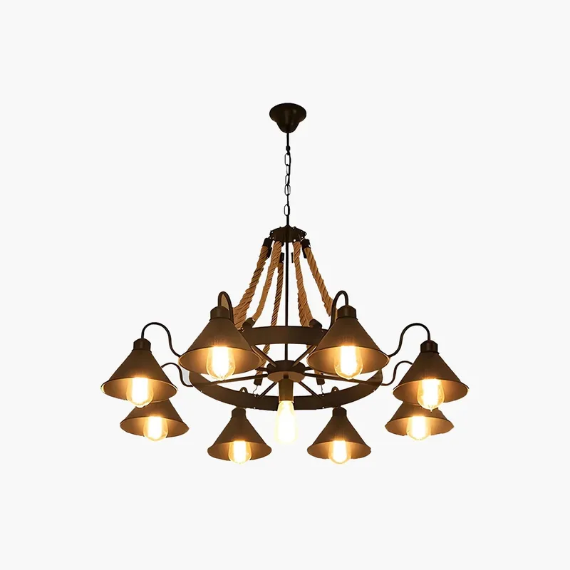 Antizer Vintage Industrial Rope Chandelier for Dining Area — Antizer Lighting LED Landscape Lights  
