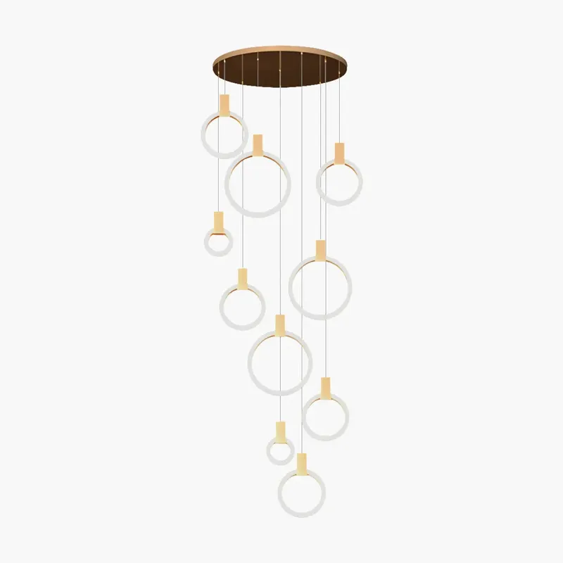 Antizer Modern Large Staircase Hanging Chandelier — Antizer Lighting LED Landscape Lights  3000K