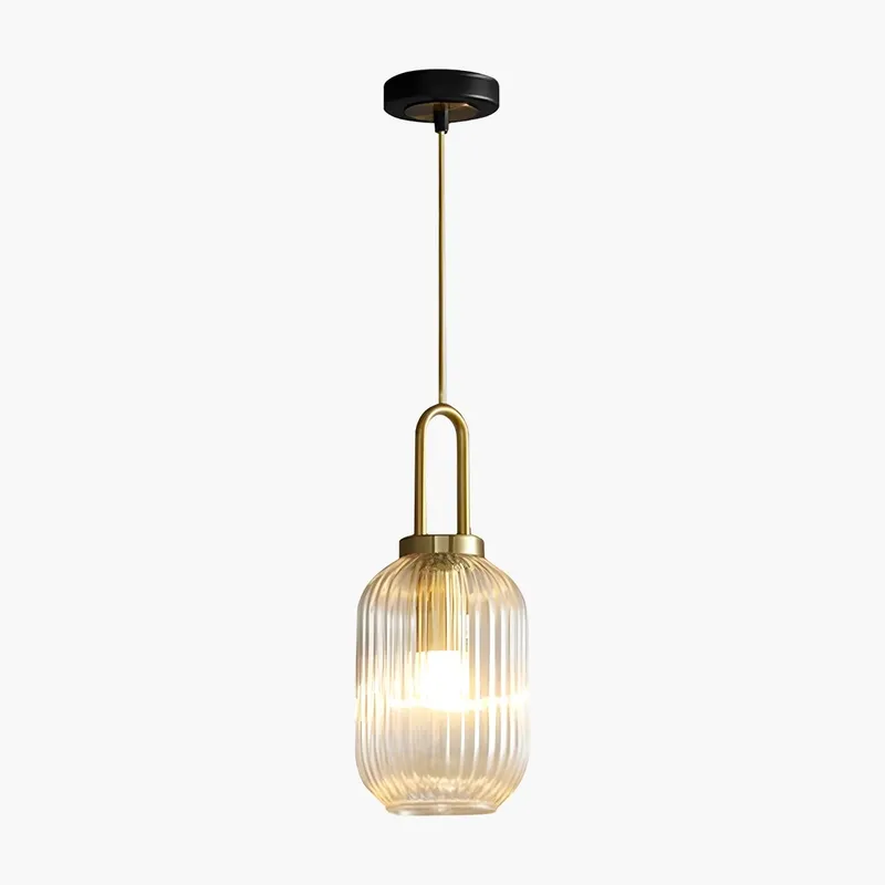 Antizer Modern Ribbed Clear Glass Pendant Light — Antizer Lighting LED Landscape Lights  
