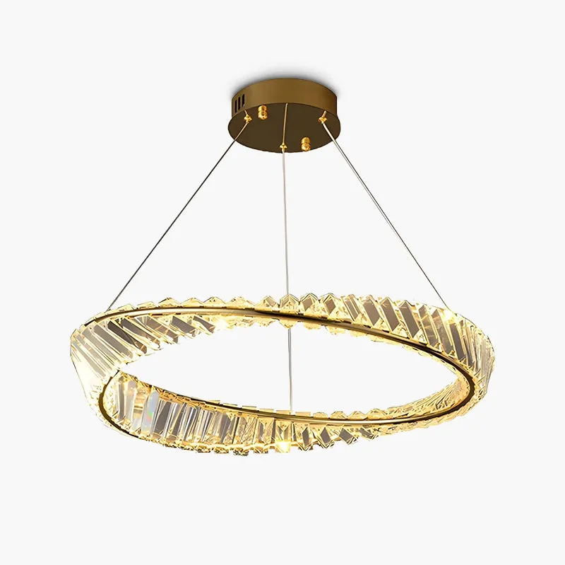 Antizer Modern Luxury Metal Glass Ring Chandelier — Antizer Lighting LED Landscape Lights  
