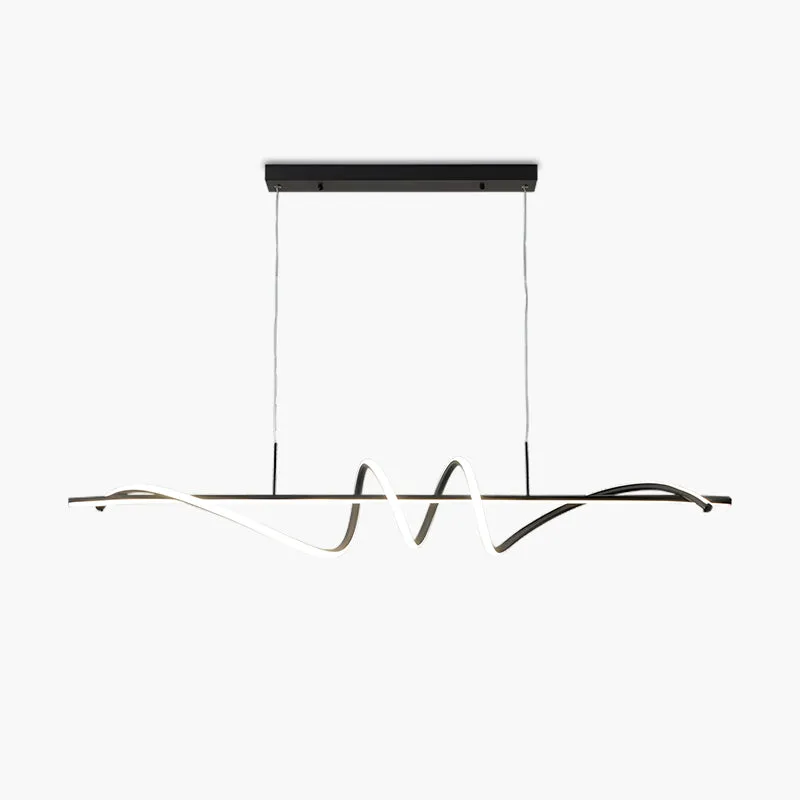 Antizer Wave Linear Chandelier for Dining Room — Antizer Lighting LED Linear Lights  