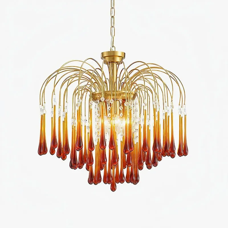 Antizer French Retro Water Drop Glass Chandelier — Antizer Lighting LED Landscape Lights  
