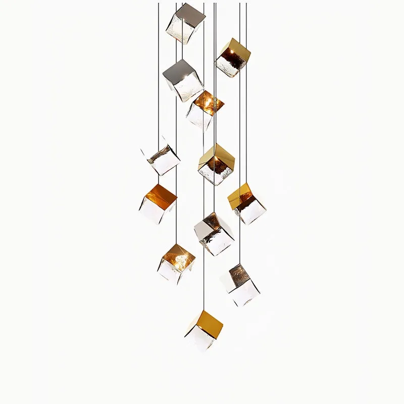 Antizer Ice Cube Textured Glass Chandelier — Antizer Lighting LED Landscape Lights  
