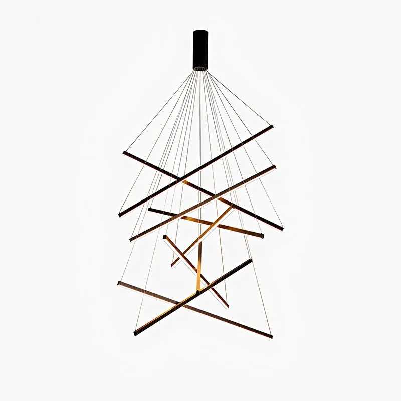 Antizer Custom Multi Light Sticks LED Chandelier — Antizer Lighting LED Linear Lights  