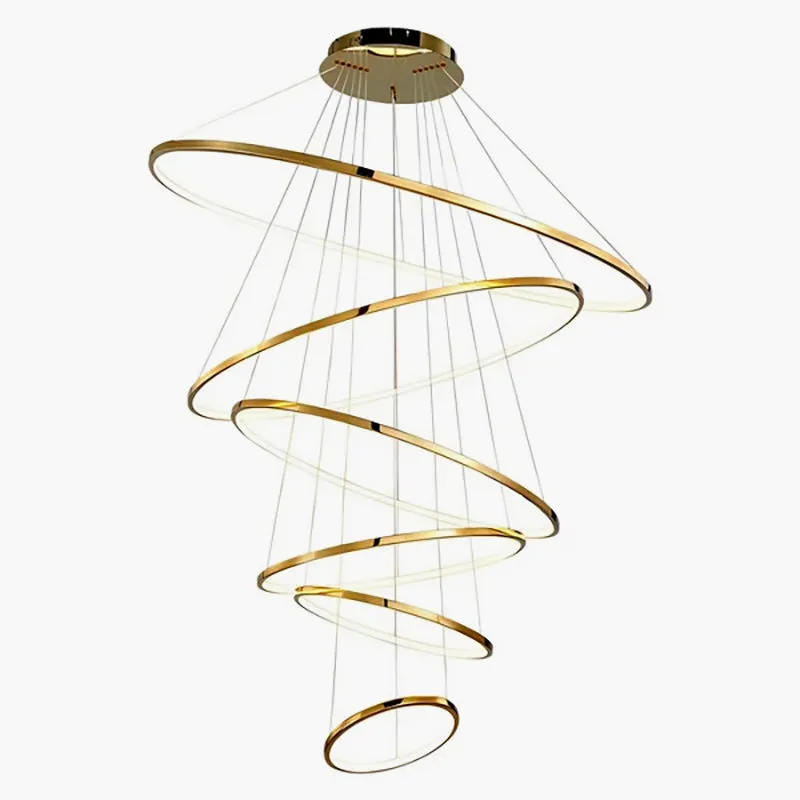 Antizer Large Tiered Ring Foyer Chandelier — Antizer Lighting LED Landscape Lights  