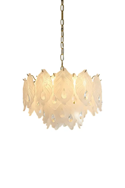 Pluma Frosted Glass Feather Chandelier — Samu Lighting LED Landscape Lights 15.0W 