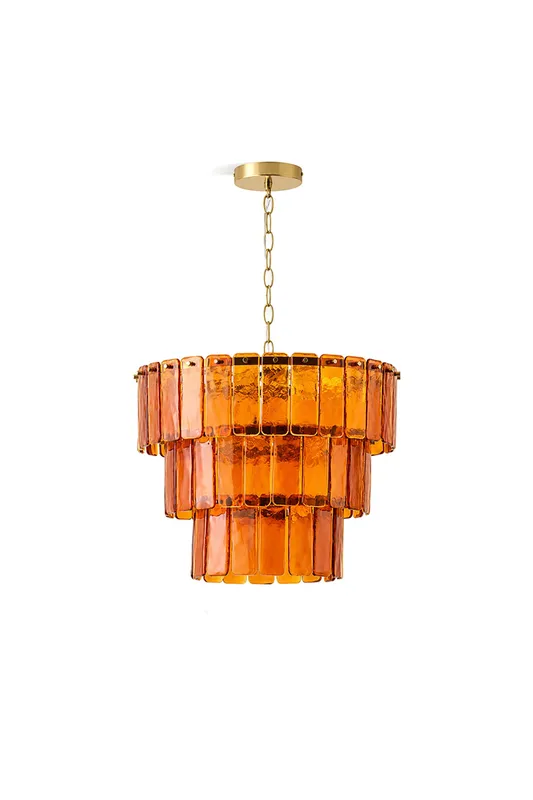 Aurelia Tiered Amber Glass Chandelier — Samu Lighting LED Landscape Lights 15.0W 