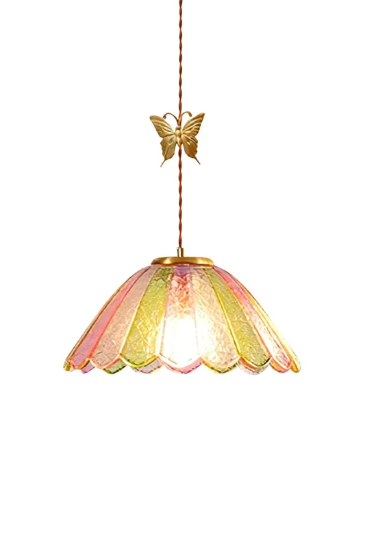 Faye Pastel Scalloped Glass Pendant Lamp — Samu Lighting LED Landscape Lights 20.0W 