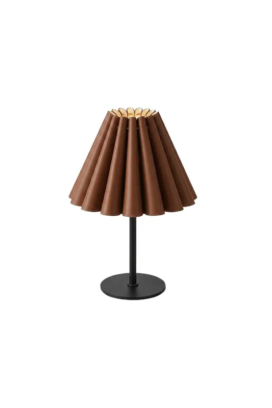 Rowan Leather Pleated Table Lamp — Samu Lighting LED Temporary & Work Lights 20.0W 