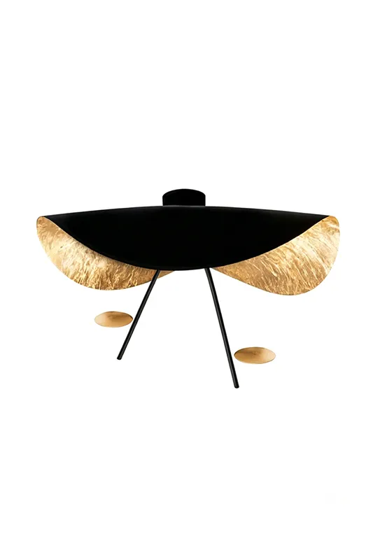 Gold-Tone Sculptural Ceiling Light — Samu Lighting LED Post Top Lights 40.0W 