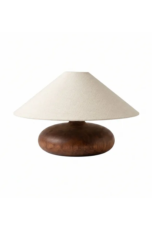 Sylvan Oval Walnut Table Lamp — Samu Lighting LED Temporary & Work Lights 20.0W 