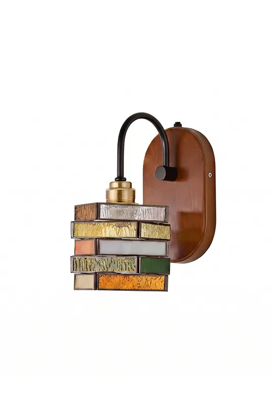 Artisan Mosaic Stained Glass Wall Sconce — Samu Lighting LED Wall Lights 20.0W 