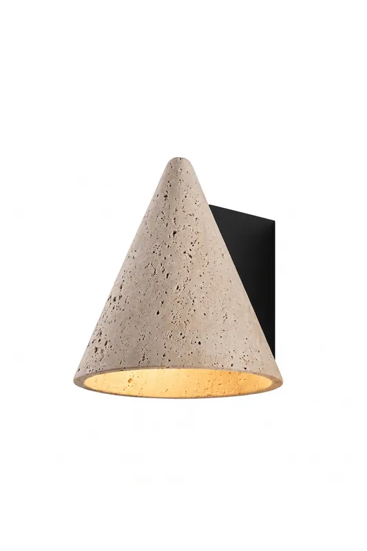 Monolith Cone Travertine Wall Sconce — Samu Lighting LED Downlights 30.0W 