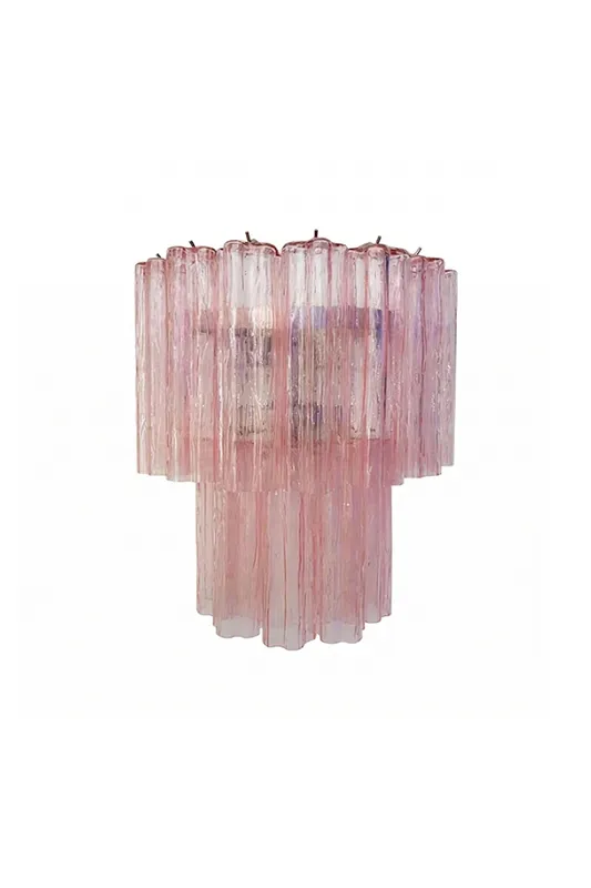 Cascading Prism Pink Glass Wall Ligh — Samu Lighting LED Wall Lights 15.0W 