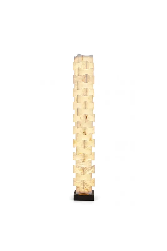 Ethereal Monolith Alabaster Floor Lamp — Samu Lighting LED Temporary & Work Lights 40.0W 3000K