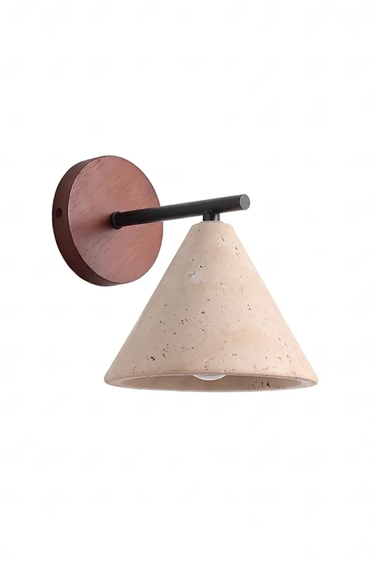 Vesper Cone Travertine Wall Light — Samu Lighting LED Downlights 20.0W 