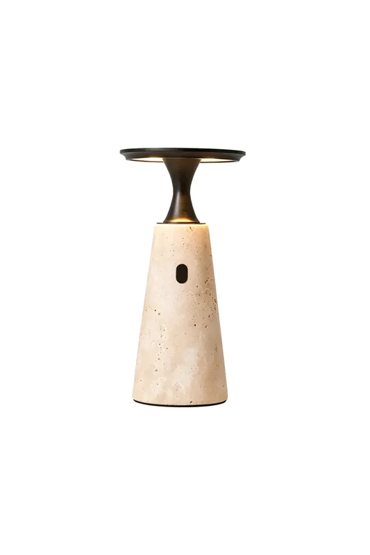 Travertine Obelisk Table Lamp — Samu Lighting LED Temporary & Work Lights 40.0W 3000K
