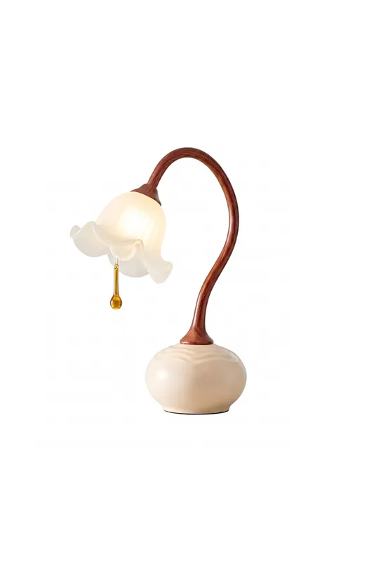 Sylva Bloom Wood Table Lamp — Samu Lighting LED Temporary & Work Lights  