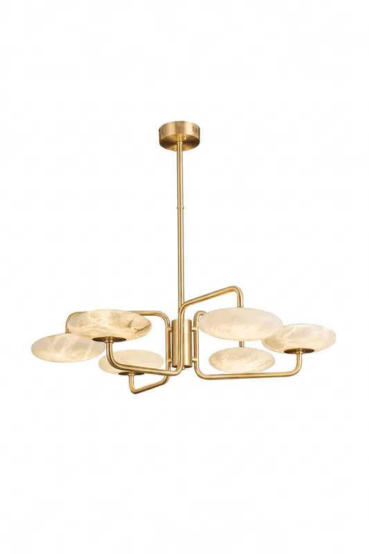 Solaris Alabaster Brass Chandelier — Samu Lighting LED Landscape Lights 15.0W 