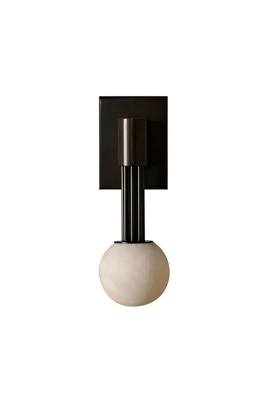 Alabaster Pillar Orb Wall lamp — Samu Lighting LED Wall Lights 15.0W 