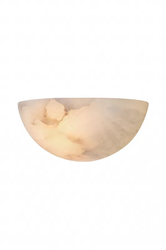Aura Alabaster Crescent Sconce — Samu Lighting LED Wall Lights 8.0W 3000K