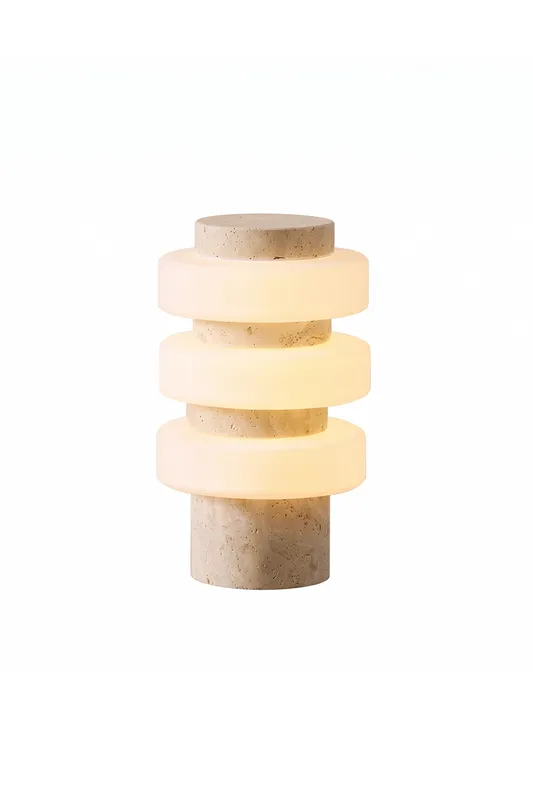 The Strata Stone Pillar Table Lamp — Samu Lighting LED Temporary & Work Lights 25.0W 