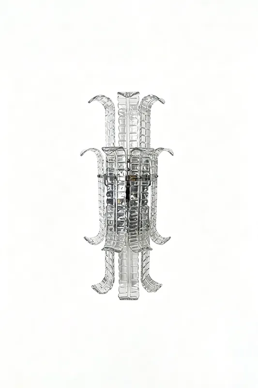 Ribbed Glass Ribbon Wall Light — Samu Lighting LED Wall Lights 30.0W 