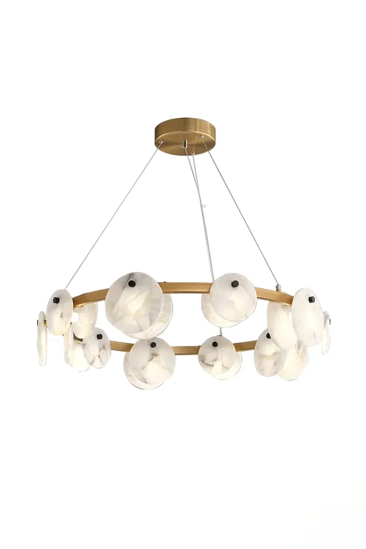 Alabaster Disc Ring Chandelier — Samu Lighting LED Landscape Lights 60.0W 