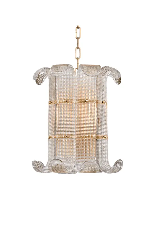 Ribbed Glass Scroll Chandelier — Samu Lighting LED Landscape Lights 40.0W 