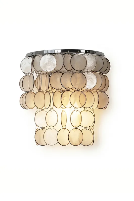 Shimmering Round Capiz Wall Lamp — Samu Lighting LED Wall Lights 15.0W 