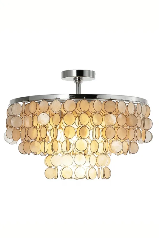 Capiz Shell Disc Ceiling Light — Samu Lighting LED Post Top Lights 40.0W 