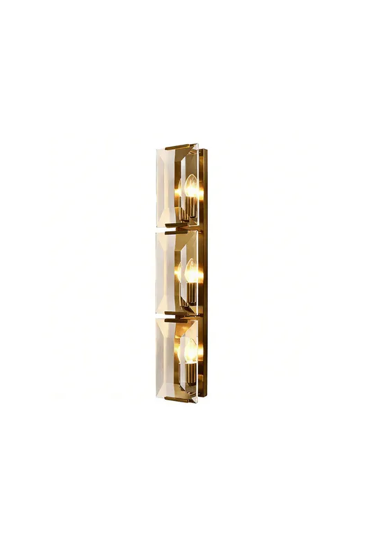 Triple Sparkling Faceted Wall Light — Samu Lighting LED Wall Lights 15.0W 