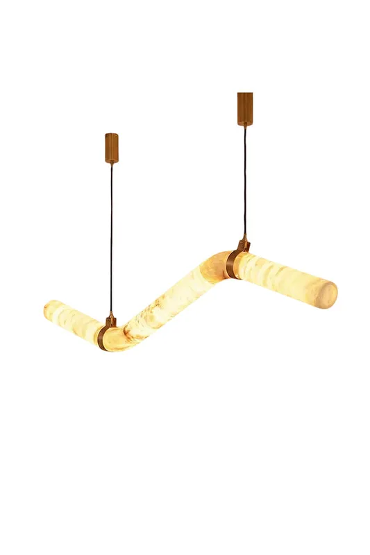 Contemporary Undulating Alabaster Tube Chandelier — Samu Lighting LED Linear Lights 40.0W 